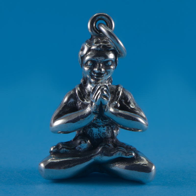 Yoga Lotus Anjali Mudra Charm
