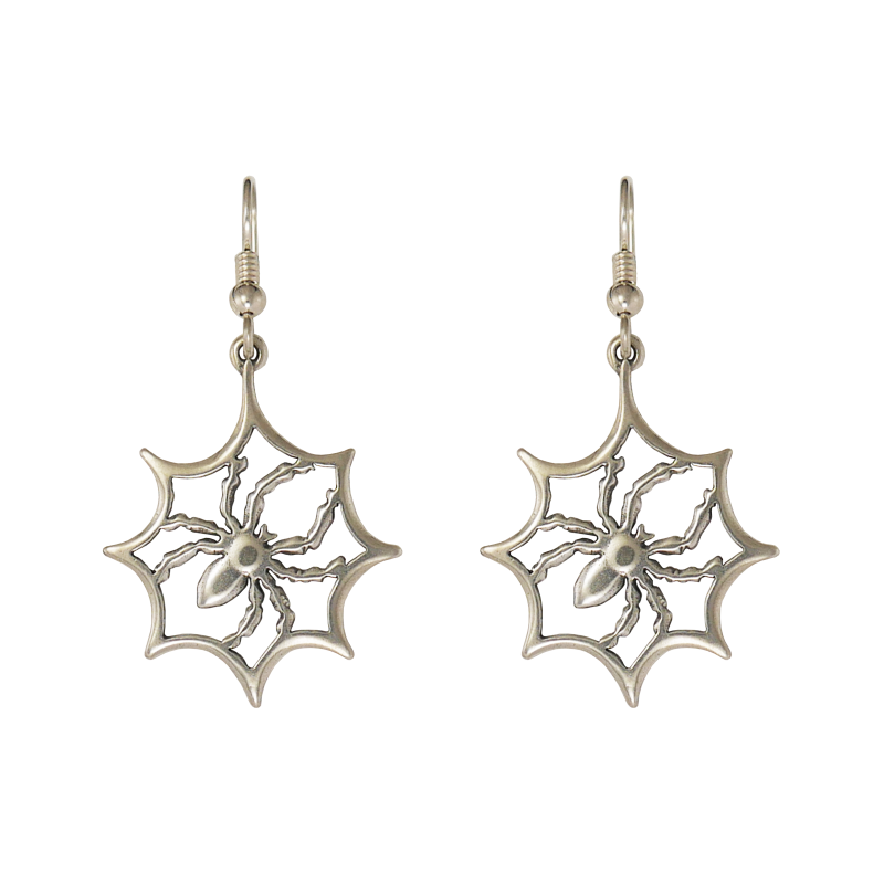 Spider In Web Earrings
