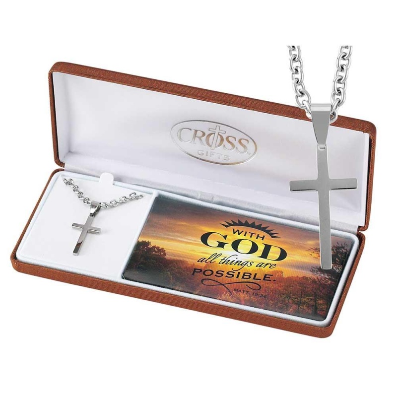 Nk-With God All Things Crs Stls Stl-24"