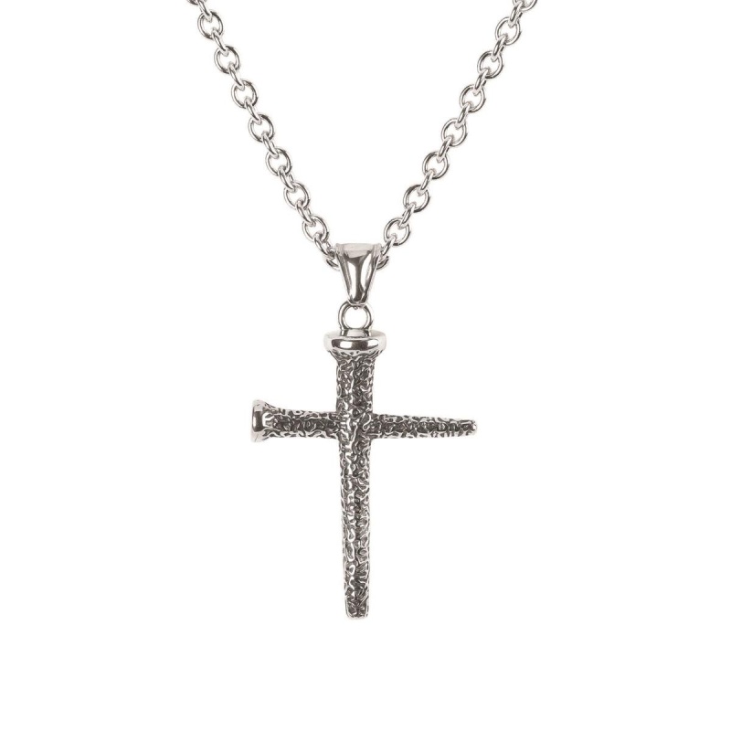 Nail Cross Stainless Steel 24" Chain