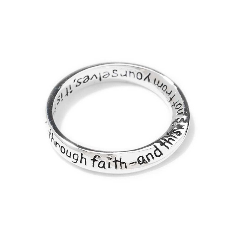 Ring Eph 2:8 Mobius Sil Plt Size 9