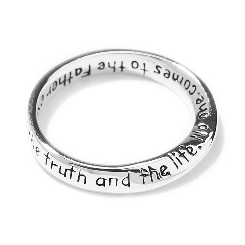 Ring Jn 14:6 Mobius Sil Plt Size 7