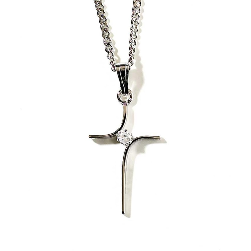 Nk-Floating Crs-Sp-18"Ch-Stone