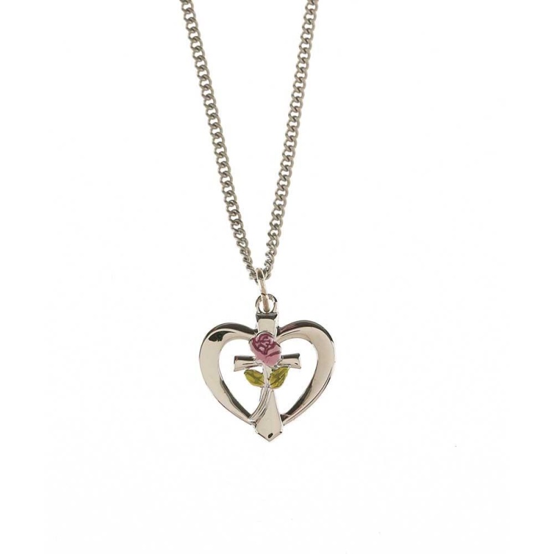 Nk Sp Heart/Crs Rose 18"-Dbox