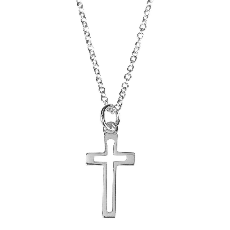 Nk- Box Cross/Cut Out Cross Sil Plt 18"