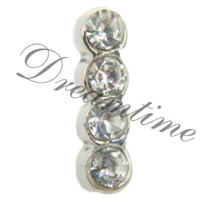 6Mm Rhinestoned Charm