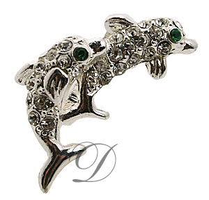 Dolphins Rhinestone Charm