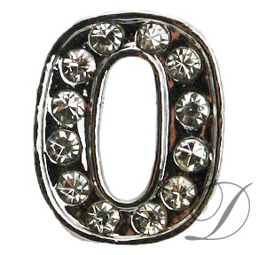 Number Rhinestone Charm