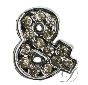 And Sign "&" Rhinestone Charm