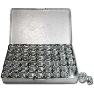 Aluminum Storage Box With 54 Jars For Beads