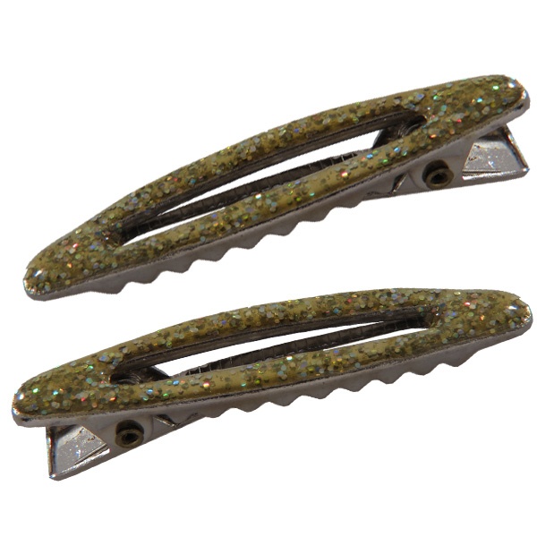 Jelly Clip Hair Pins - Green