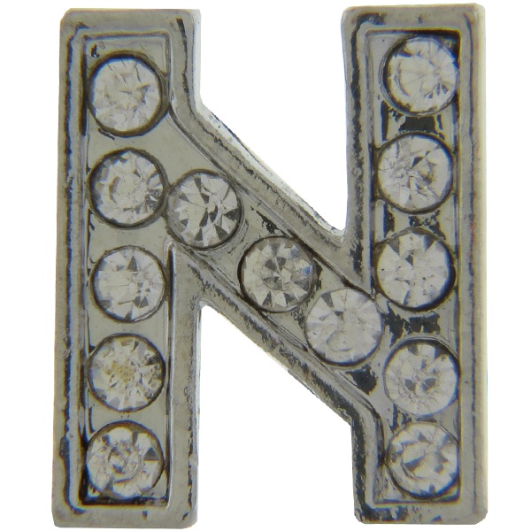 "N" Rhinestone Charm