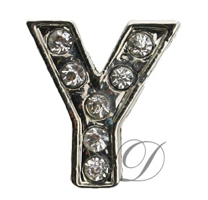 "Y" Rhinestone Charm