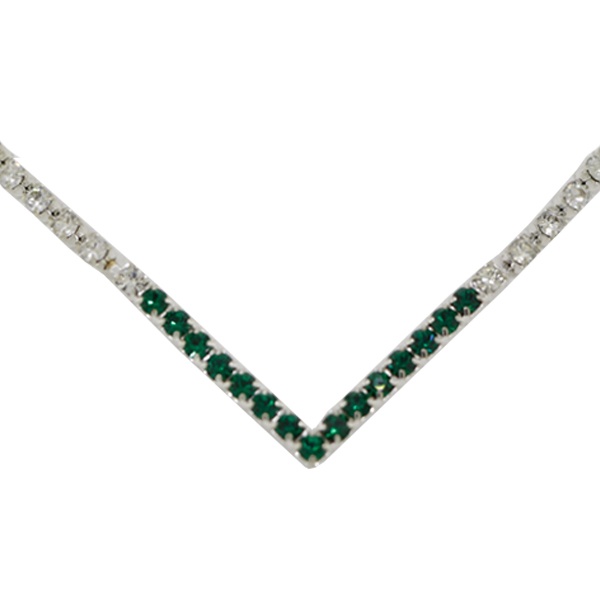 Rhinestone Necklace - Emerald/Crystal