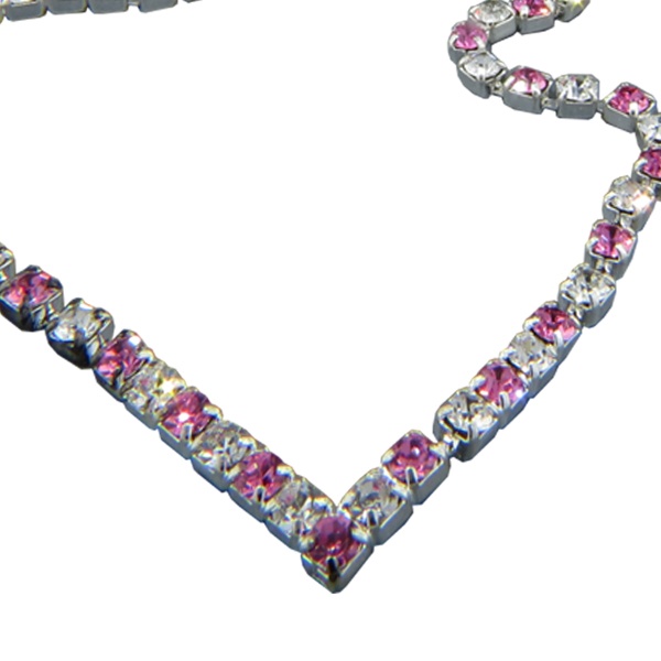 Rhinestone Necklace Crystal And Rose