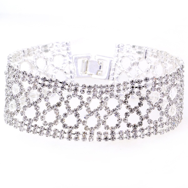Circles Of Love Tennis Bracelet, Crystal/Silver