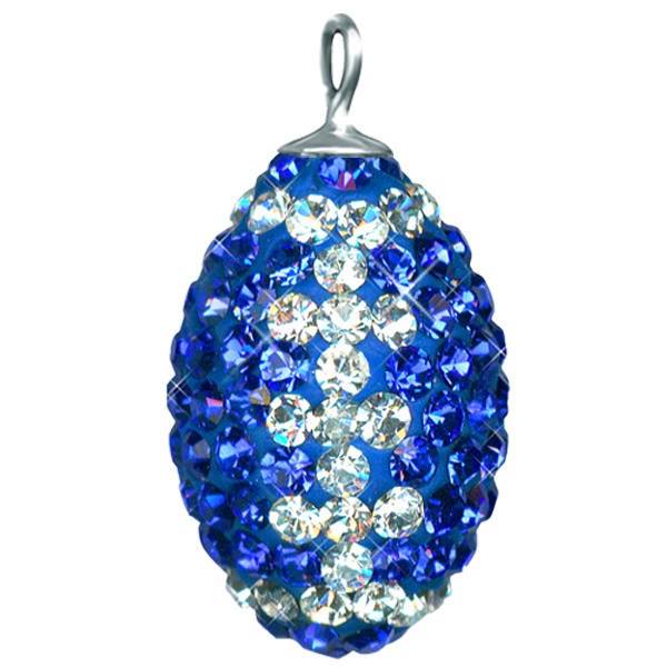 Game Time Bling Mini Football - Sapphire/Crystal