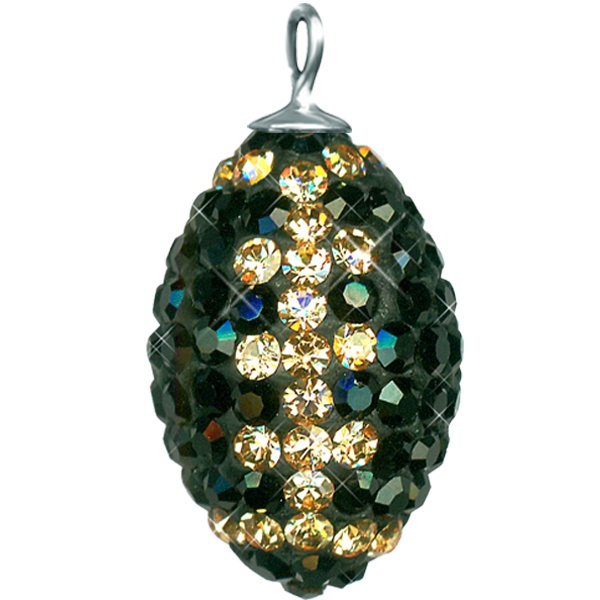 Game Time Bling Mini Football - Jet/Light Colorado Topaz