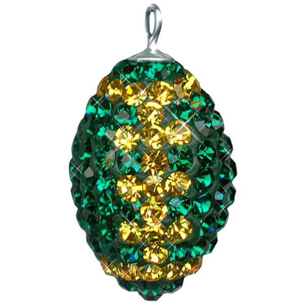 Game Time Bling Mini Football - Emerald/Topaz