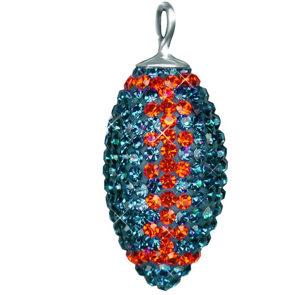 Game Time Bling Large Football (No Ring) - Montana/Hyacinth