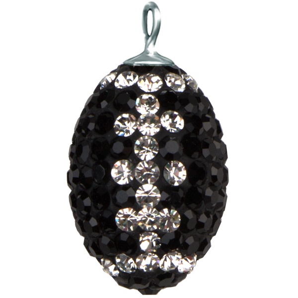 Game Time Bling Mini Football - Jet/Crystal
