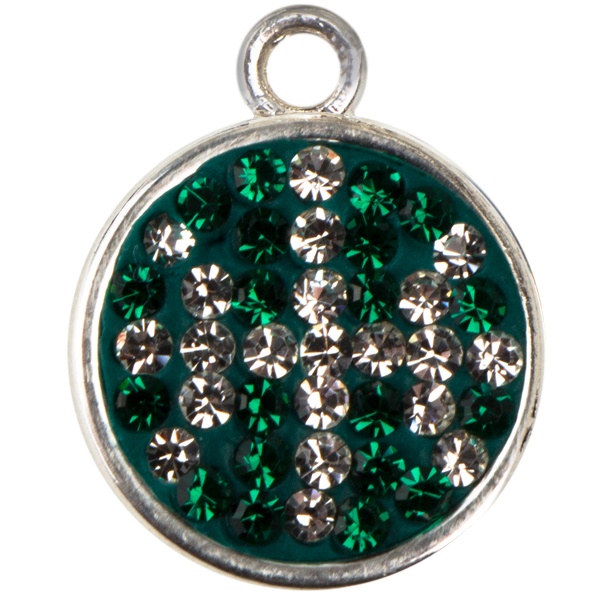 Game Time Bling Dangle - Basketball - Emerald/Crystal