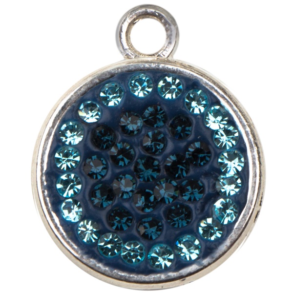 Game Time Bling Circular Dangle - Montana/Aquamarine