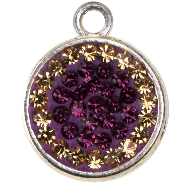 Game Time Bling Circular Dangle - Amethyst/Light Colorado Topaz (Grape/Champagne)