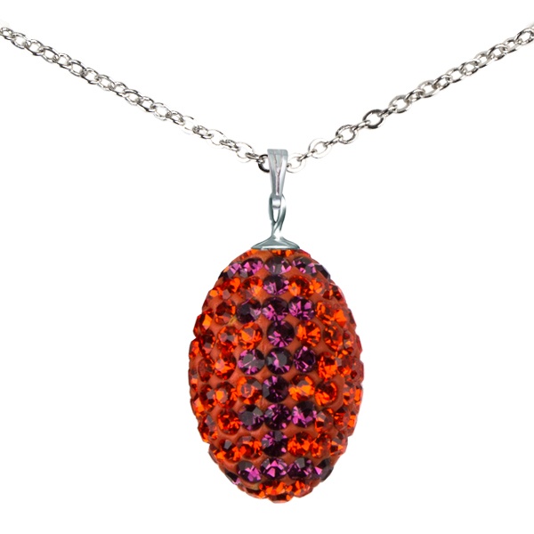 Game Time Bling Mini Football Necklace - 18" - Hyacinth/Amethyst