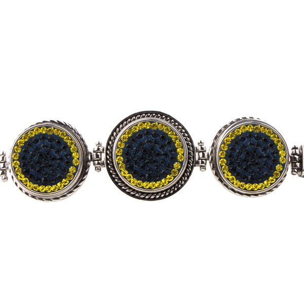 3-Snap Metal Bracelet - Montana/Citrine (London Blue/Citrine)
