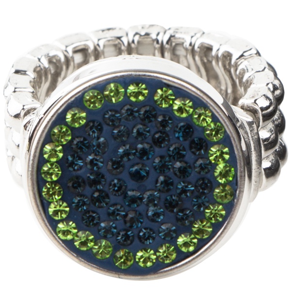Stretch Snap Ring - Montana/Peridot (London Blue/Grass)