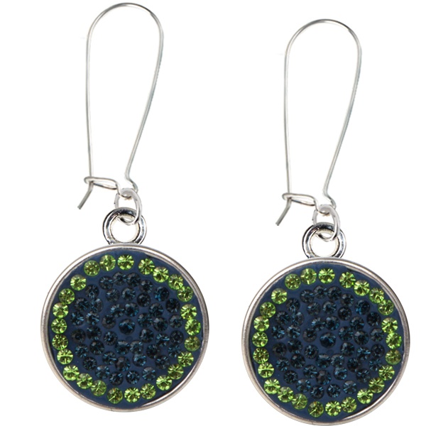 Snap Earrings - Montana/Peridot (London Blue/Grass) - Sold By The Pair
