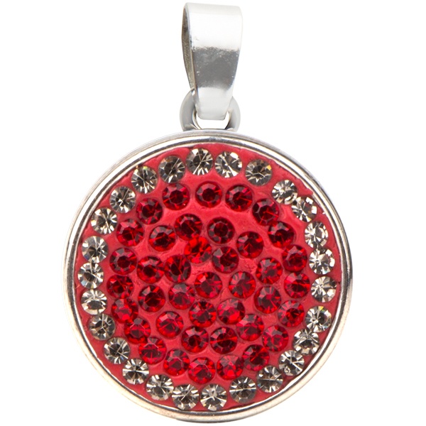 Classic Snap Pendant - Light Siam/Black Diamond (Red/Platinum)