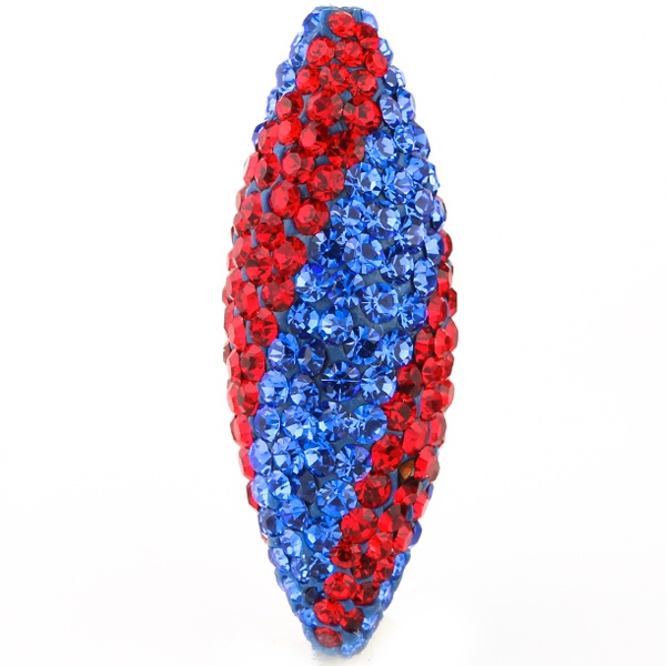 Game Time Bling Icicle Pave Bead - Sapphire/Light Siam