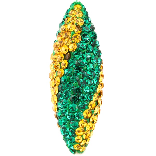 Game Time Bling Icicle Pave Bead - Emerald/Topaz
