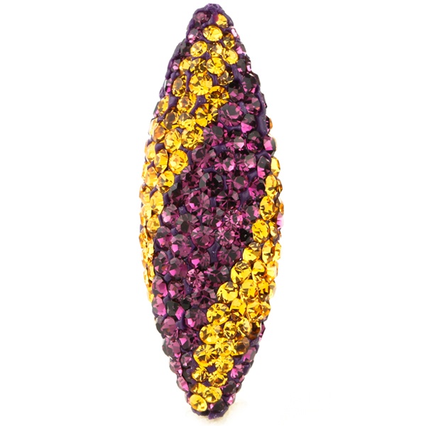 Game Time Bling Icicle Pave Bead - Amethyst/Topaz