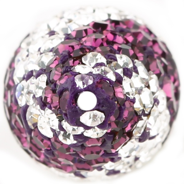 Game Time Bling Icicle Pave Bead - Amethyst/Crystal