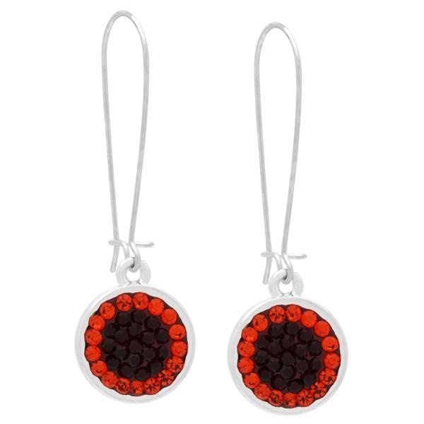 Circular Dangle Earrings - Siam/Hyacinth - Sold By The Pair - Pair