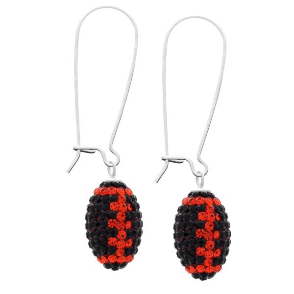 Football Earrings - Siam/Hyacinth - Sold By The Pair - Pair