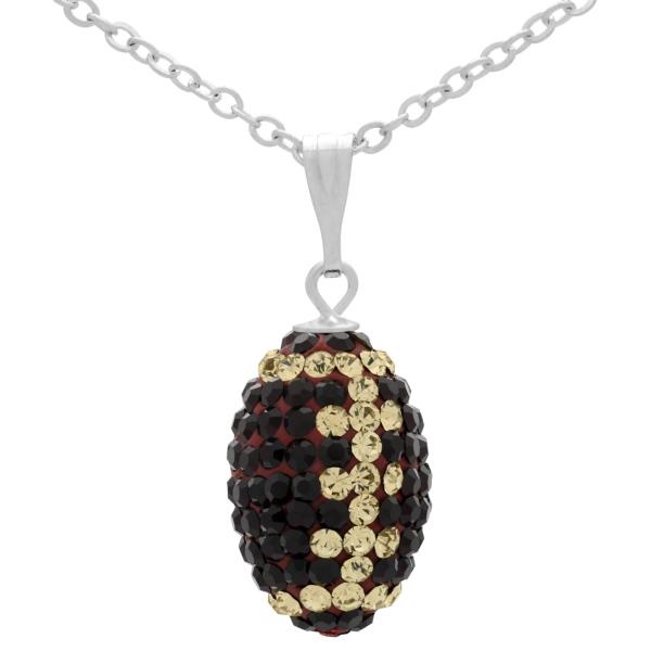 Mini Football Necklace - 18" - Siam/Light Colorado Topaz
