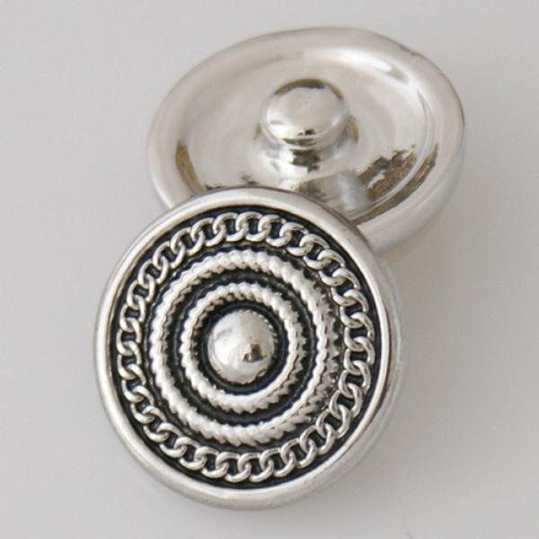 Antique Silver Rope And Chain Style Snap