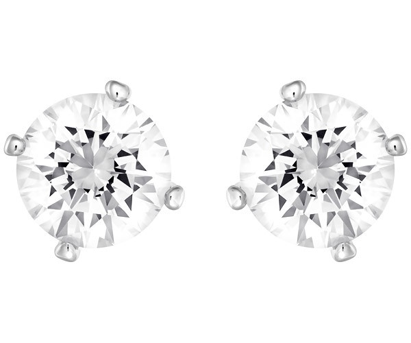 Swarovski Collection Rhodium Plated Reversible Crystal Pearl Earrings