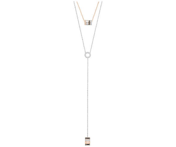 Swarovski Collection Mix Of Dark And Clear Pavé Necklaces