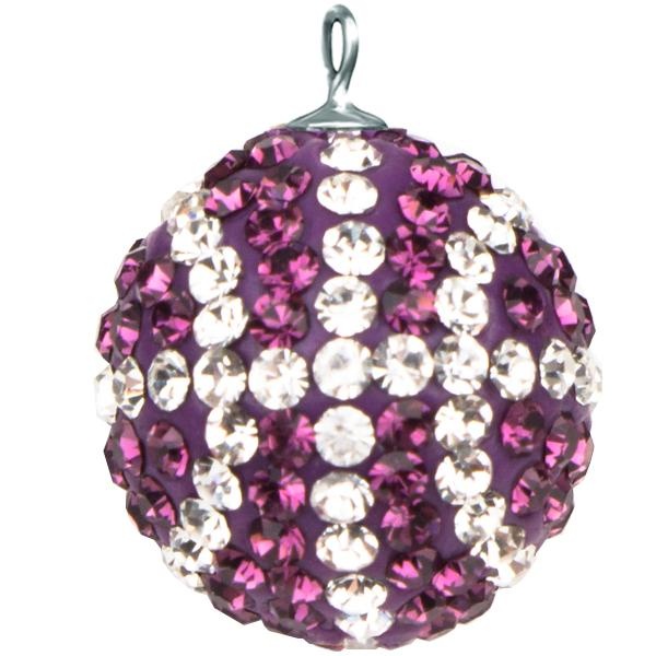 Game Time Bling Large Basketball - Amethyst/Crystal