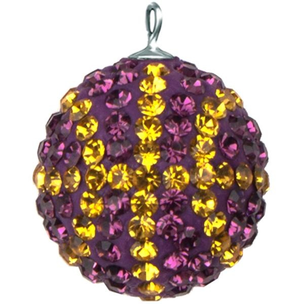 Game Time Bling Large Basketball - Amethyst/Topaz