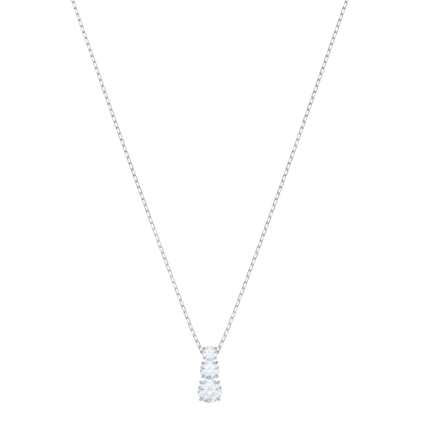 Swarovski Collections Attract Trilogy Round Pendant White Rhodium Plating