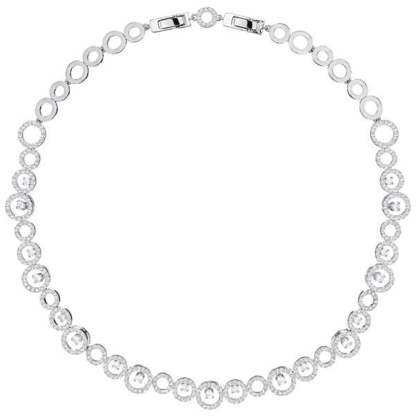 Swarovski Collections Creativity Necklace, White, Rhodium Plating