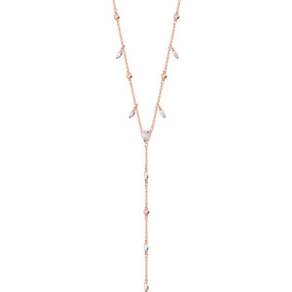 Swarovski Collection One Y Necklace, Multi-Colored, Rose Gold Plating