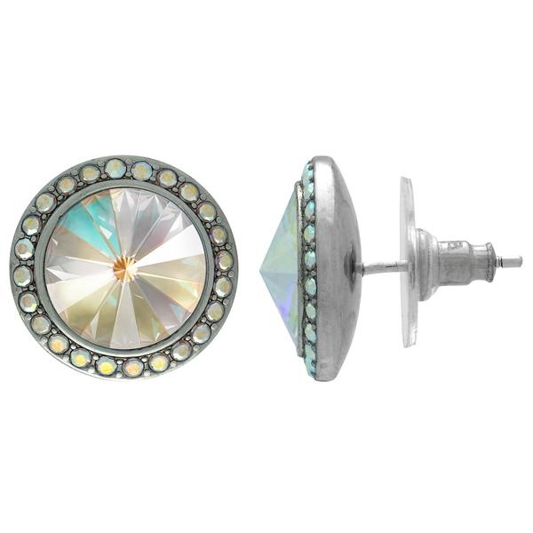 Crystalyzed With Dreamtime Crystal Stud Earrings For Dance Crystal Light Grey Delite/Crystal Ab 19Mm - Pair