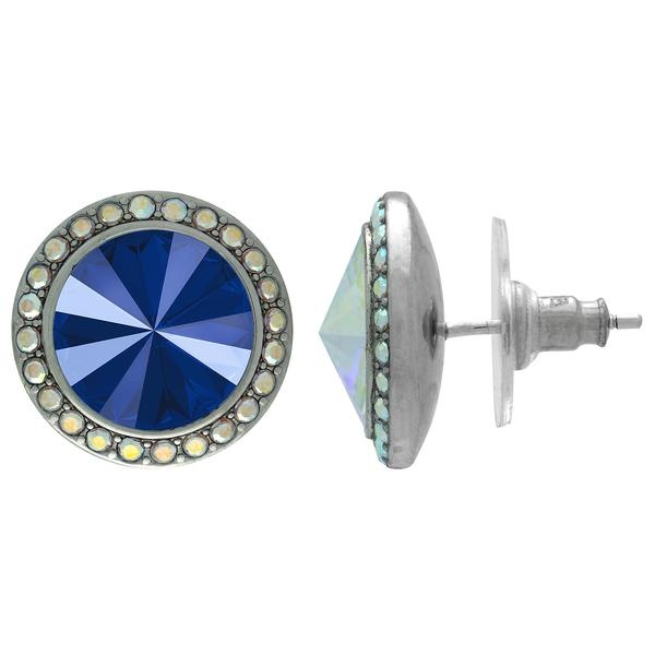 Crystalyzed With Dreamtime Crystal Stud Earrings For Dance Crystal Royal Blue/Crystal Ab 19Mm - Pair